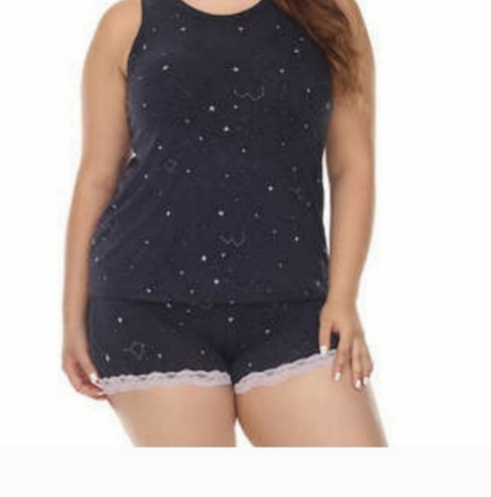 Honeydew Ladies' 2-piece Tank and Short Set lace nwt night blue